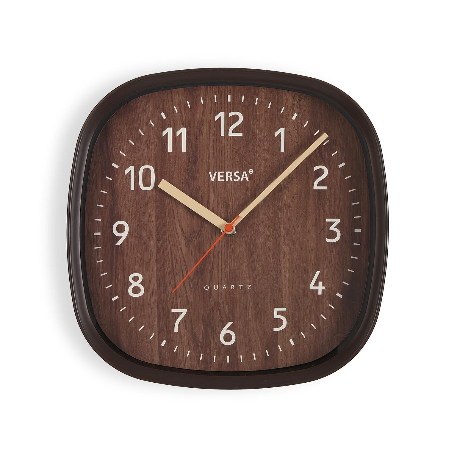 RELOJ DE PARED CUADRADO MADERA OSC 31CM Versaotoño