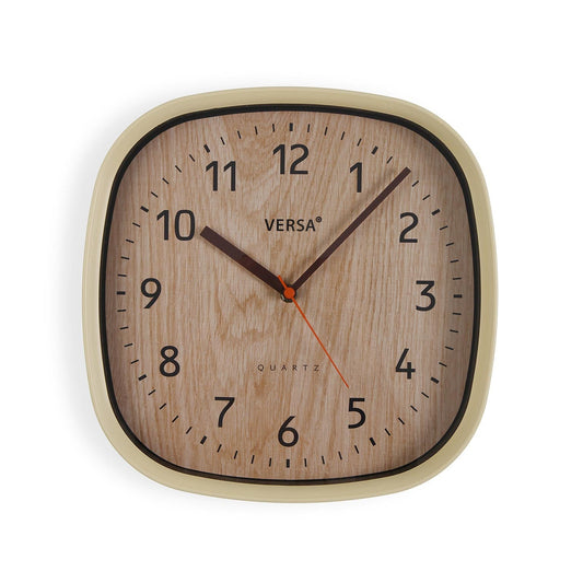 RELOJ DE PARED CUADRADO MADERA CL 31CM Versaotoño