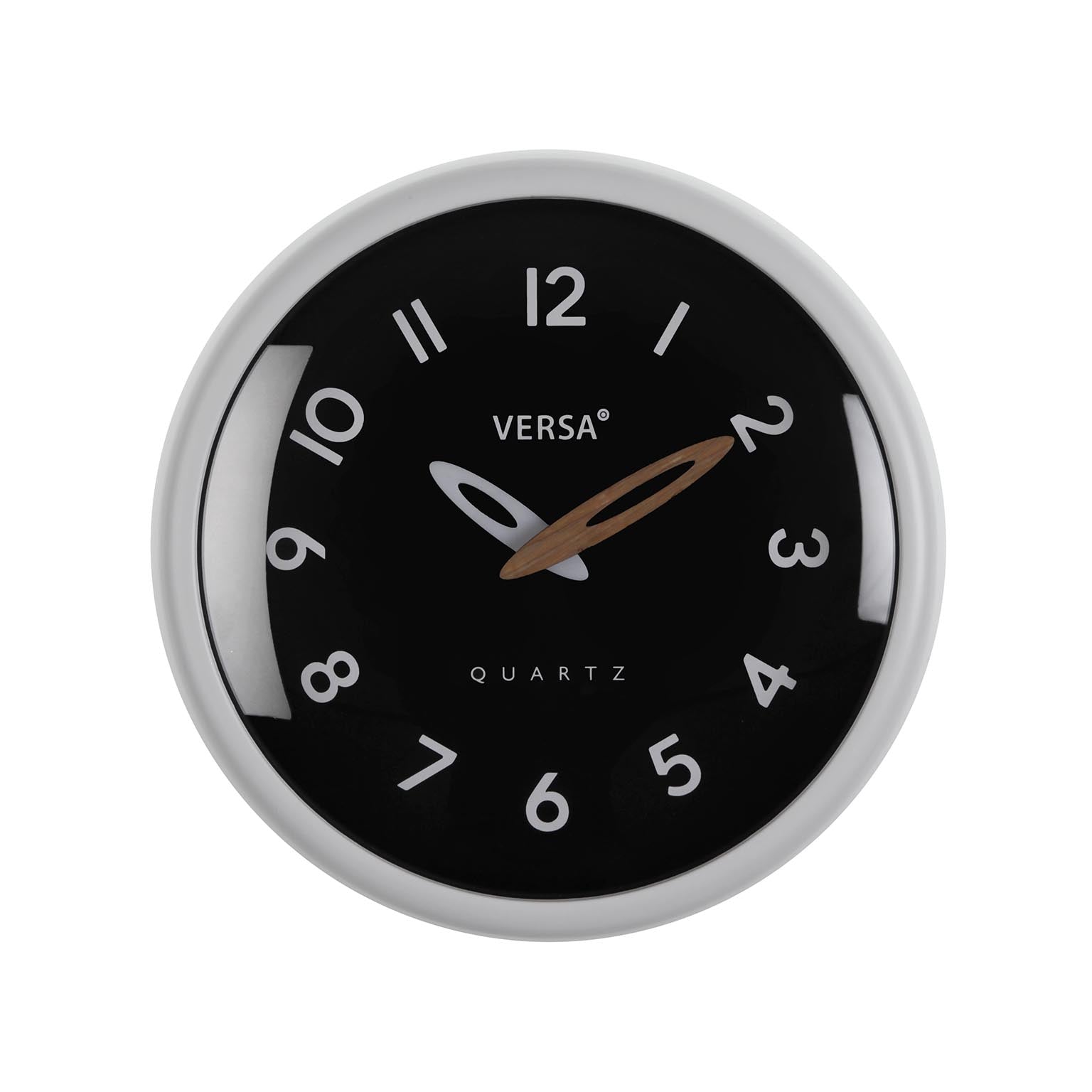 RELOJ DE PARED NEGRO MARCO BLANCO 24,4CM Versaotoño