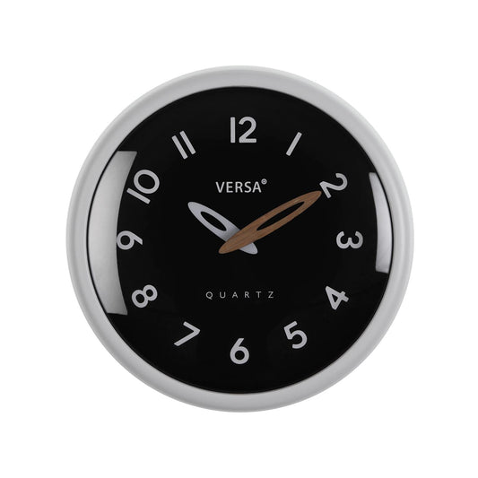 RELOJ DE PARED NEGRO MARCO BLANCO 24,4CM Versaotoño