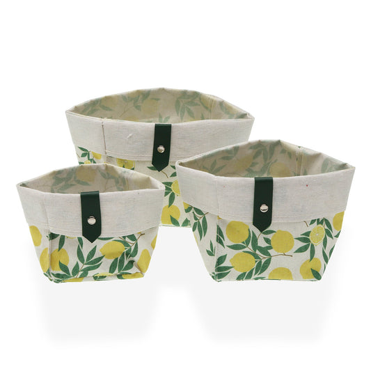 SET 3 CESTAS CUADRADAS LEMONS Versaotoño