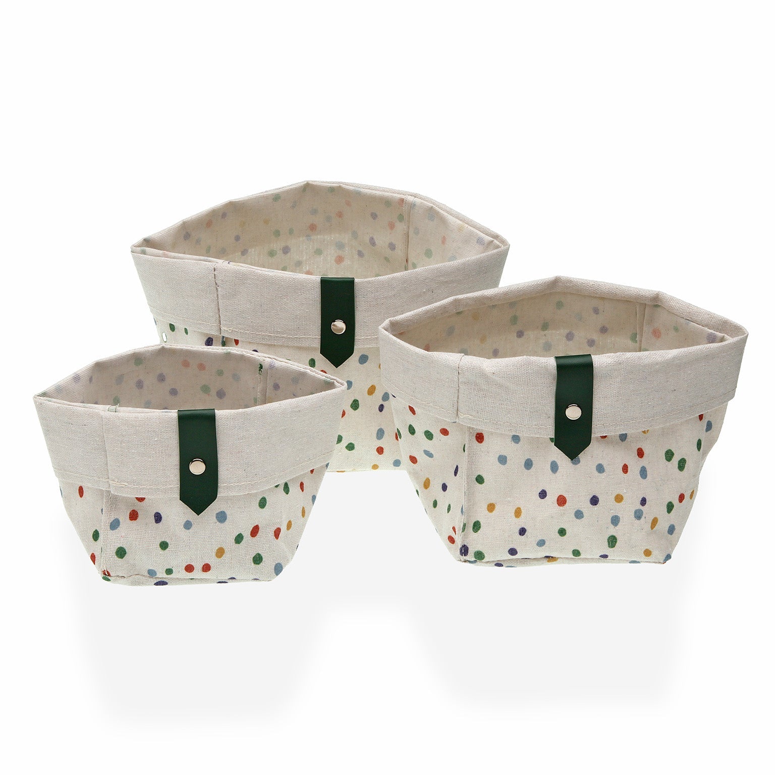 SET 3 CESTAS CUADRADAS DOTTY Versaotoño