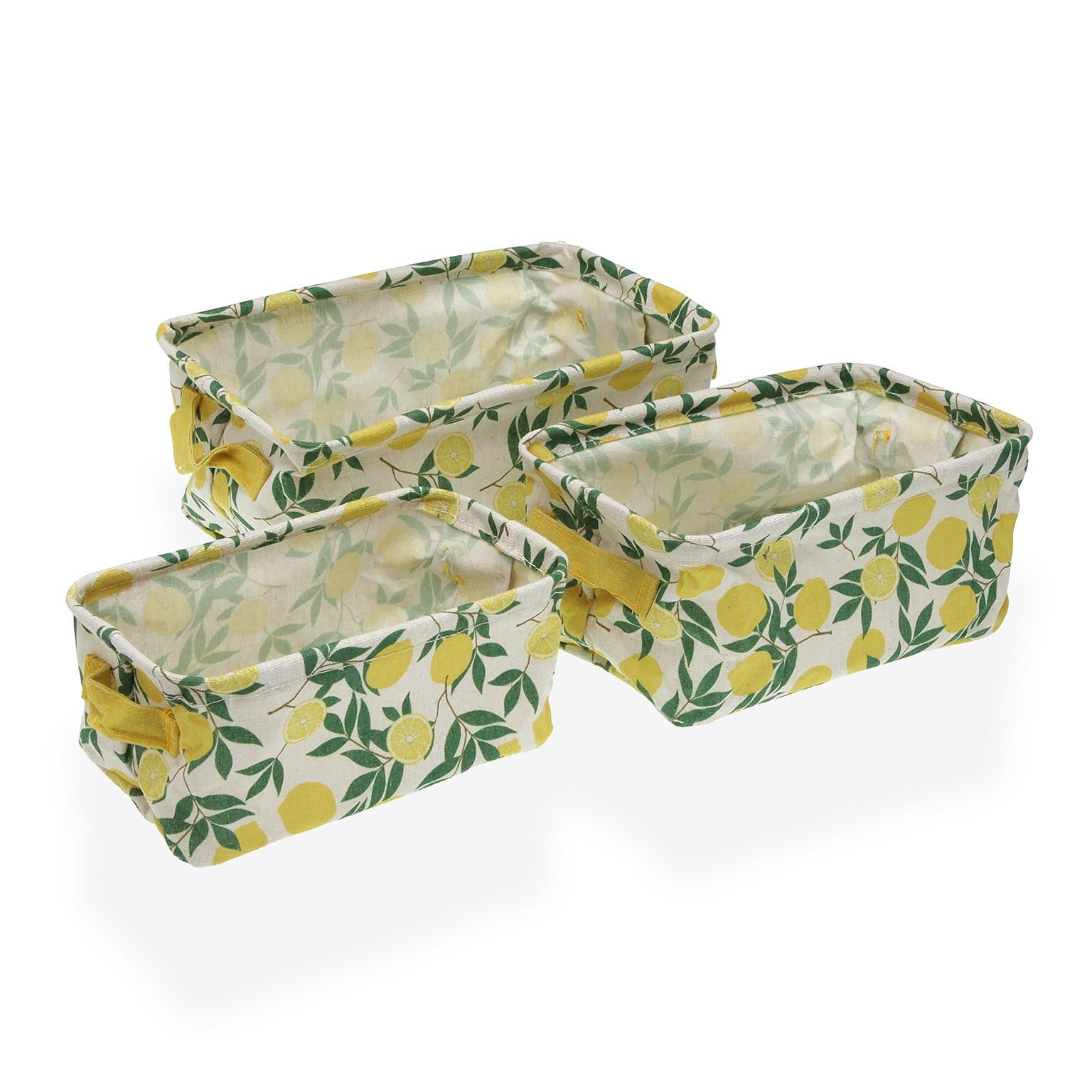 SET 3 CESTAS RECTANGULARES LEMONS Versaotoño