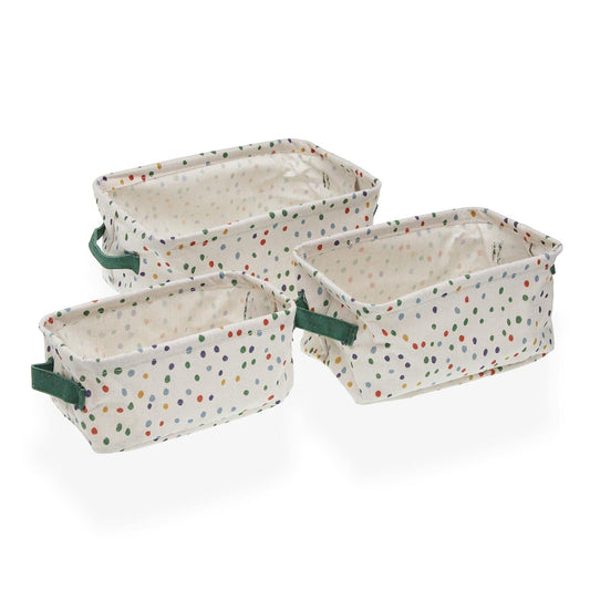SET 3 CESTAS RECTANGULARES DOTTY Versaotoño