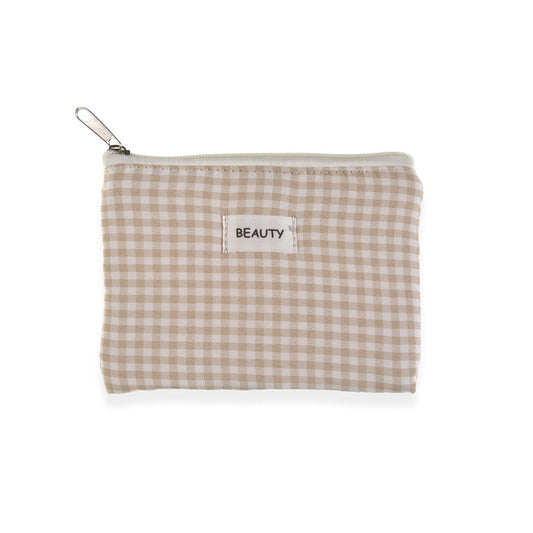 NECESER VICHY BEIGE 17X12CM Versaotoño