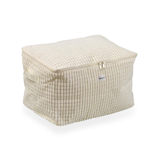 CAJA ALMACENAMIENTO CORDUROY BLANCO M Versaotoño