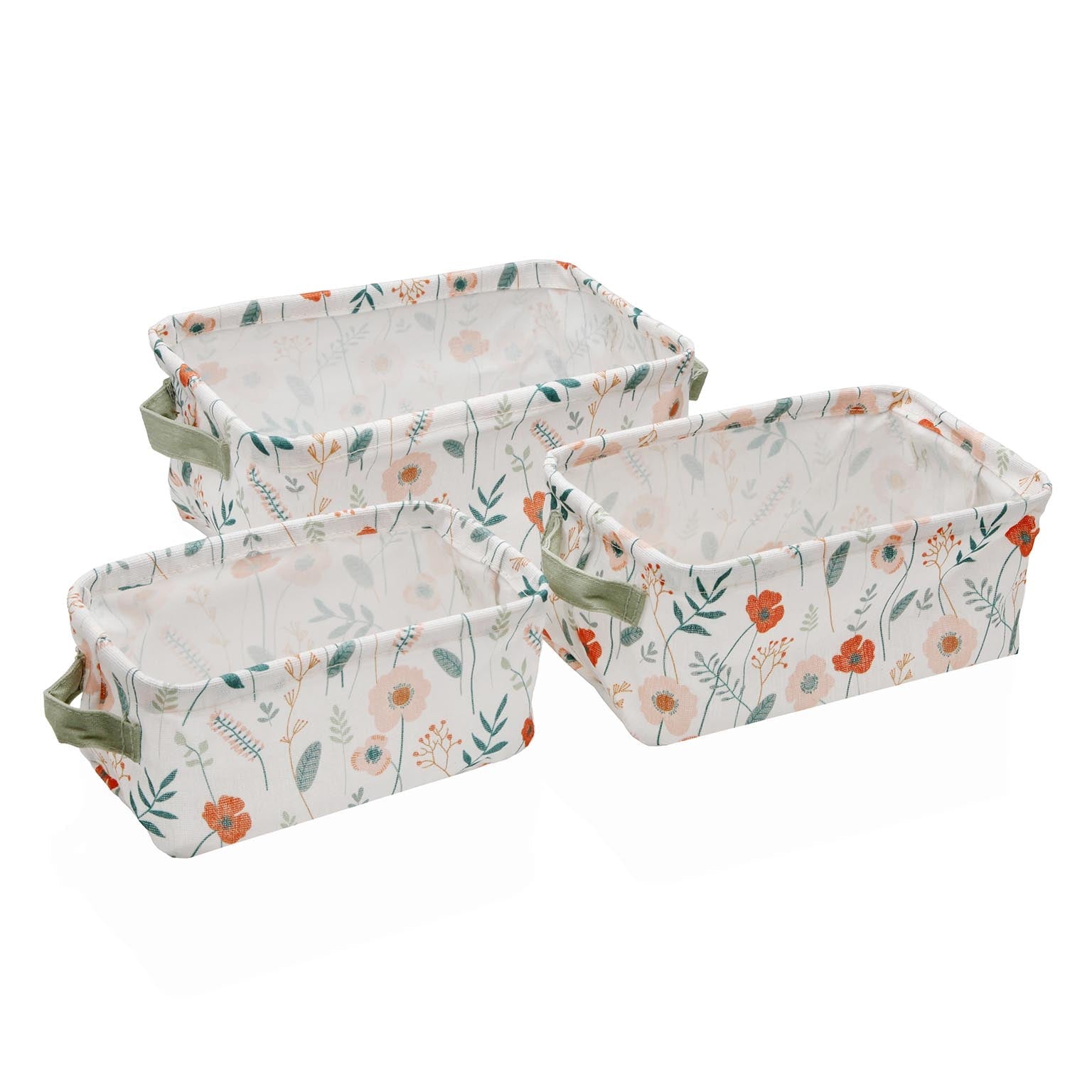 SET 3 CESTAS RECTANGULAR VERDI Versaotoño