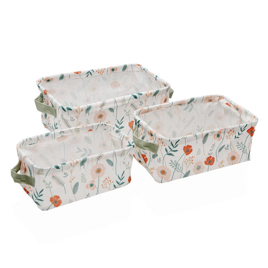 SET 3 CESTAS RECTANGULAR VERDI Versaotoño