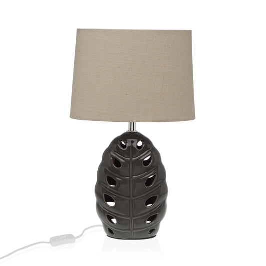 LAMPARA CERAMICA PLATEADO 42CM Versaotoño
