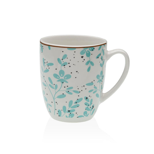 MUG  FLORES TURQUESAS Versaotoño