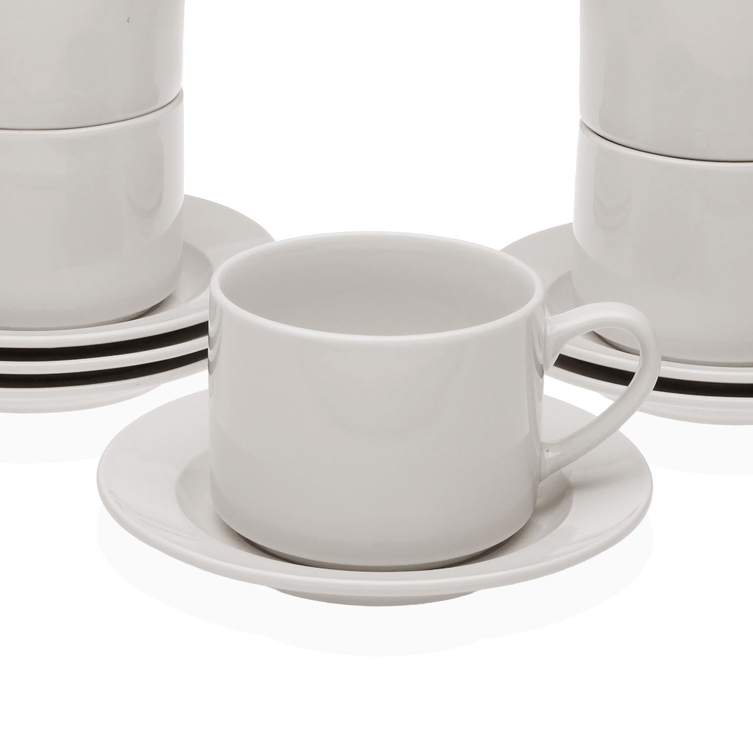 TAZA CON PLATO BLANCA 280ML Versaotoño