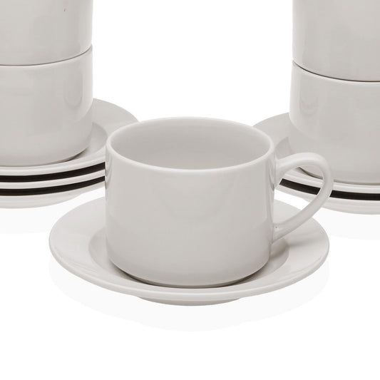TAZA CON PLATO BLANCA 280ML Versaotoño