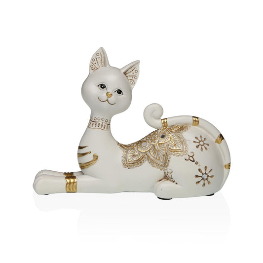 FIGURA DE GATO BLANCO 20x14,5CM Versaotoño