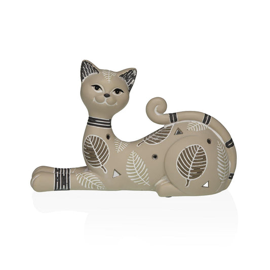 FIGURA DE GATO BEIGE 20x14,5CM Versaotoño
