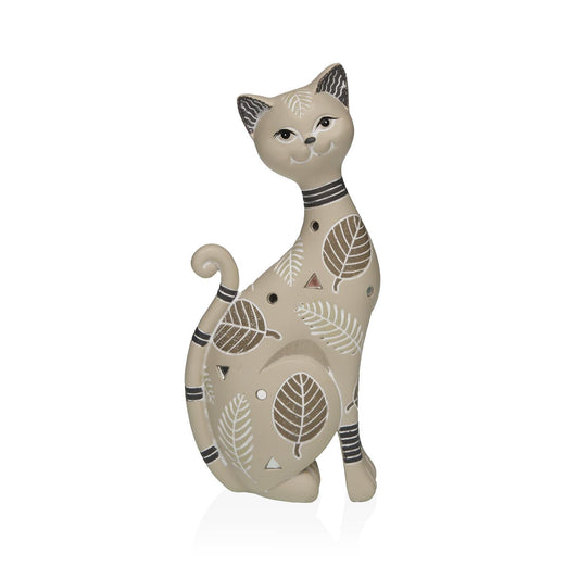 FIGURA DE GATO BEIGE 10,5x22,5CM Versaotoño