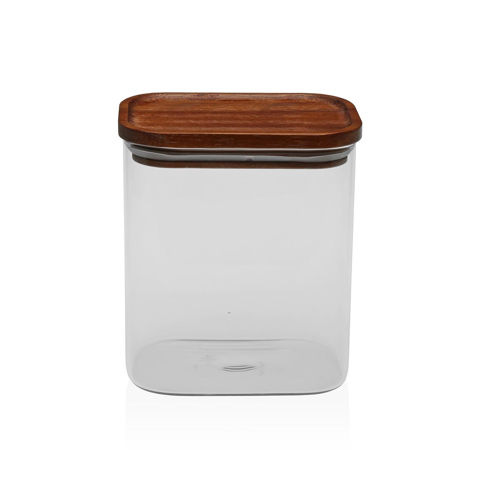 BOTE CUADRADO CON TAPA DE ACACIA 900ML Versaotoño