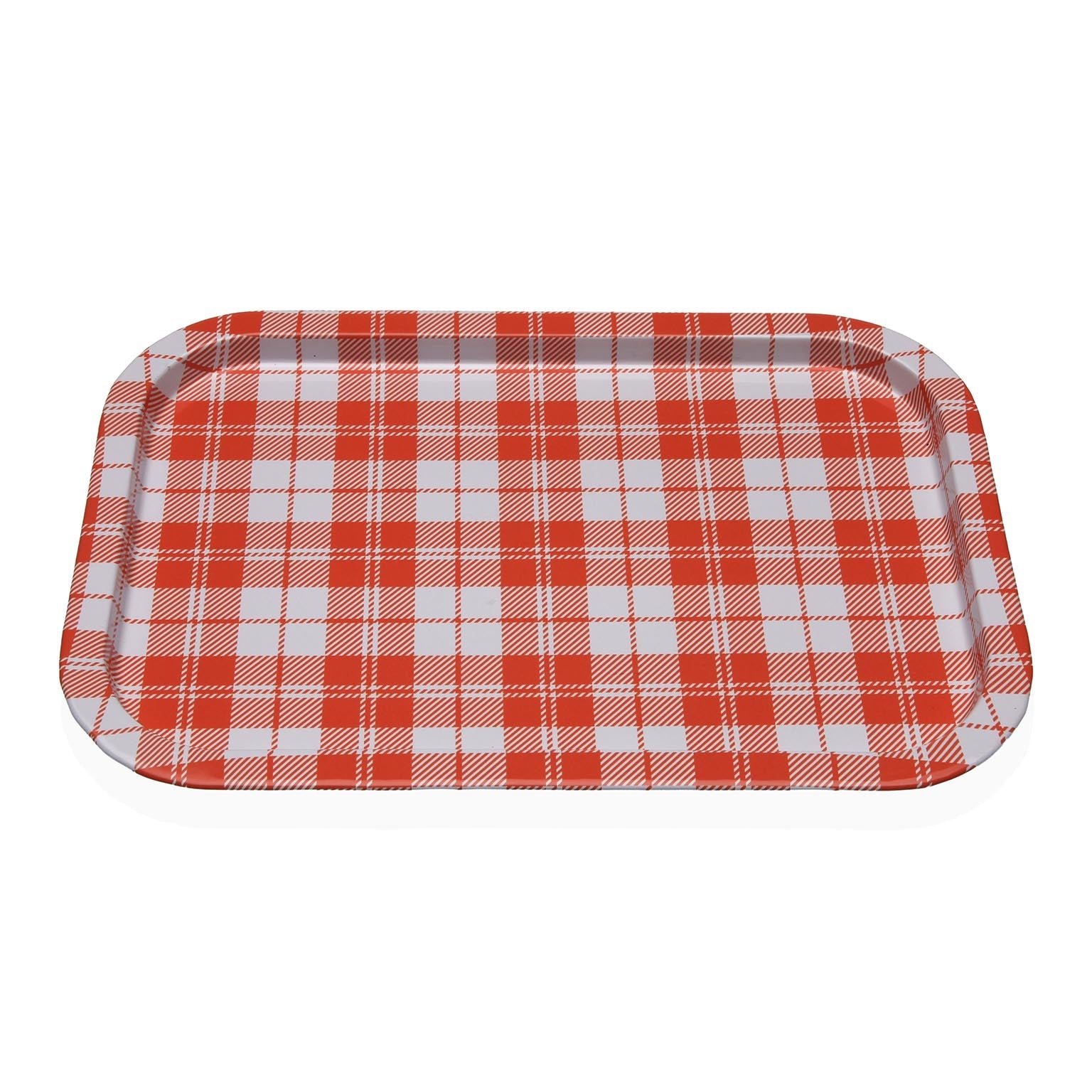 BANDEJA METALICA VICHY NARANJA Versaotoño