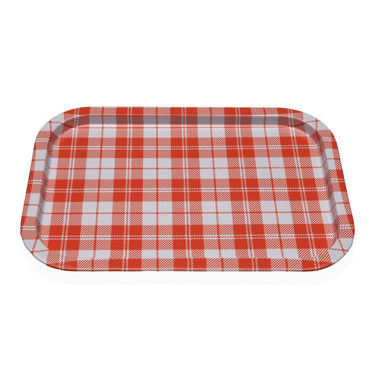 BANDEJA METALICA VICHY NARANJA Versaotoño