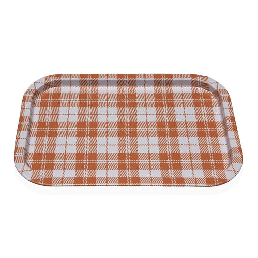 BANDEJA METALICA VICHY AMARILLO Versaotoño