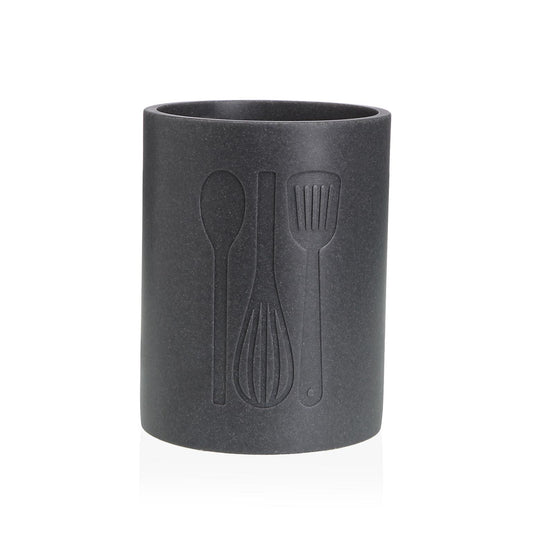 PORTAUTENSILIOS GRANDE COCINA NEGRO Versaotoño
