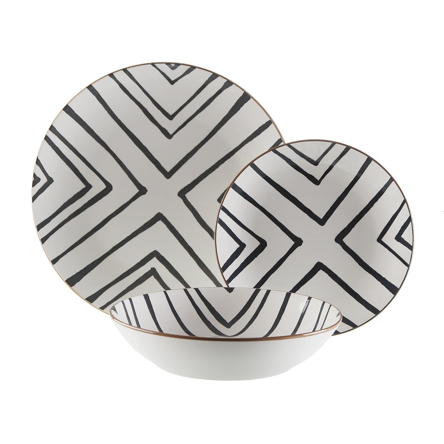 VAJILLA 18 PIEZAS  GRIS ZEN Versaotoño