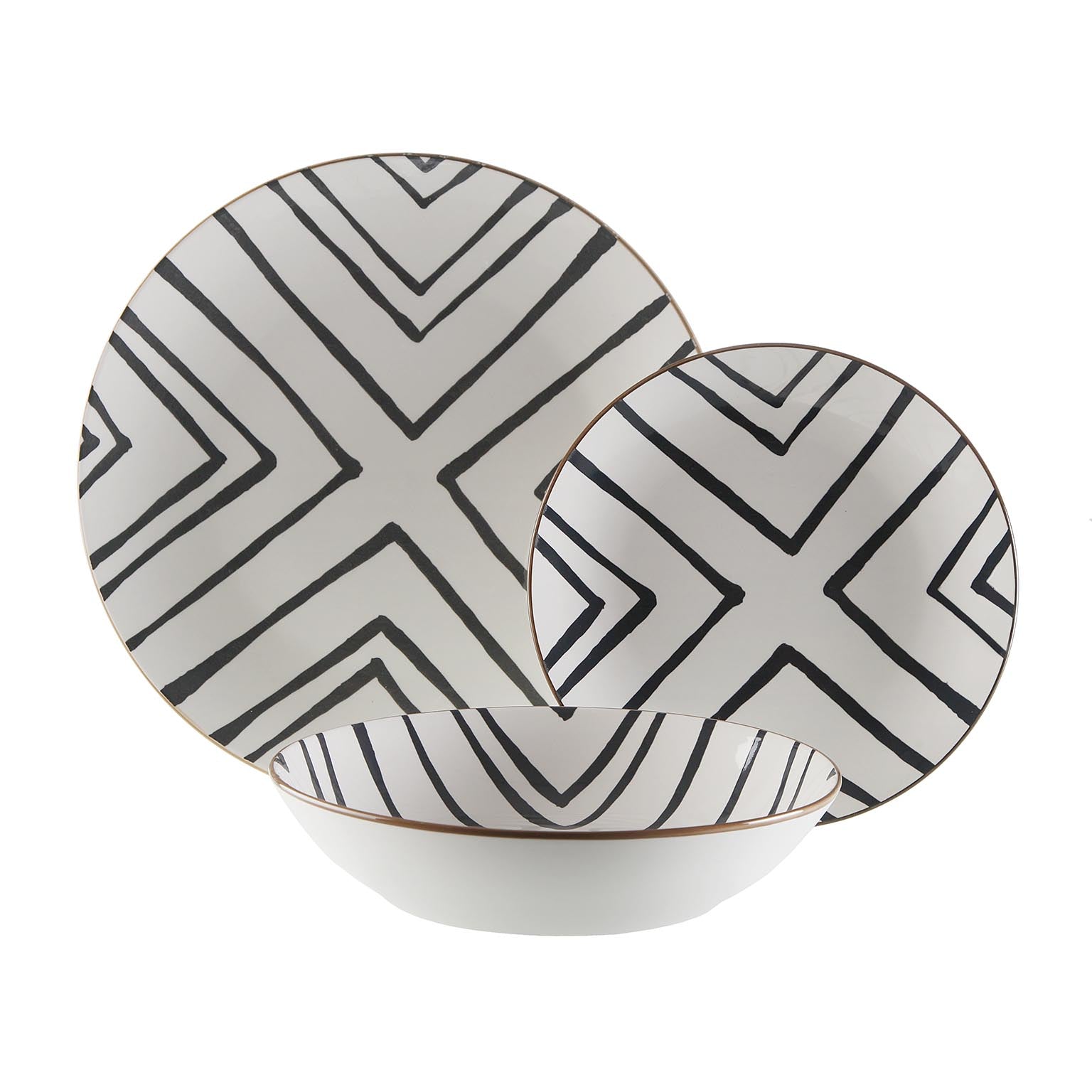 VAJILLA 18 PIEZAS  GRIS ZEN Versaotoño