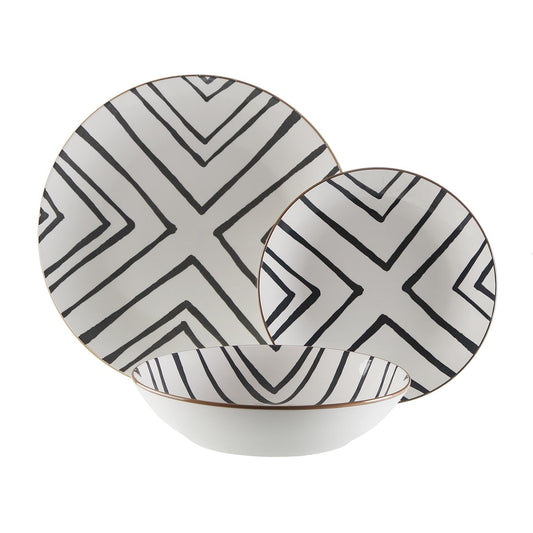 VAJILLA 18 PIEZAS  GRIS ZEN Versaotoño