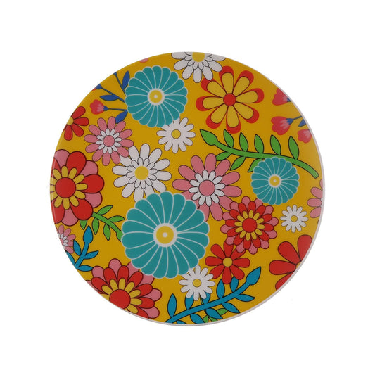 PLATO AMARILLO FLORES  20CM Versaotoño