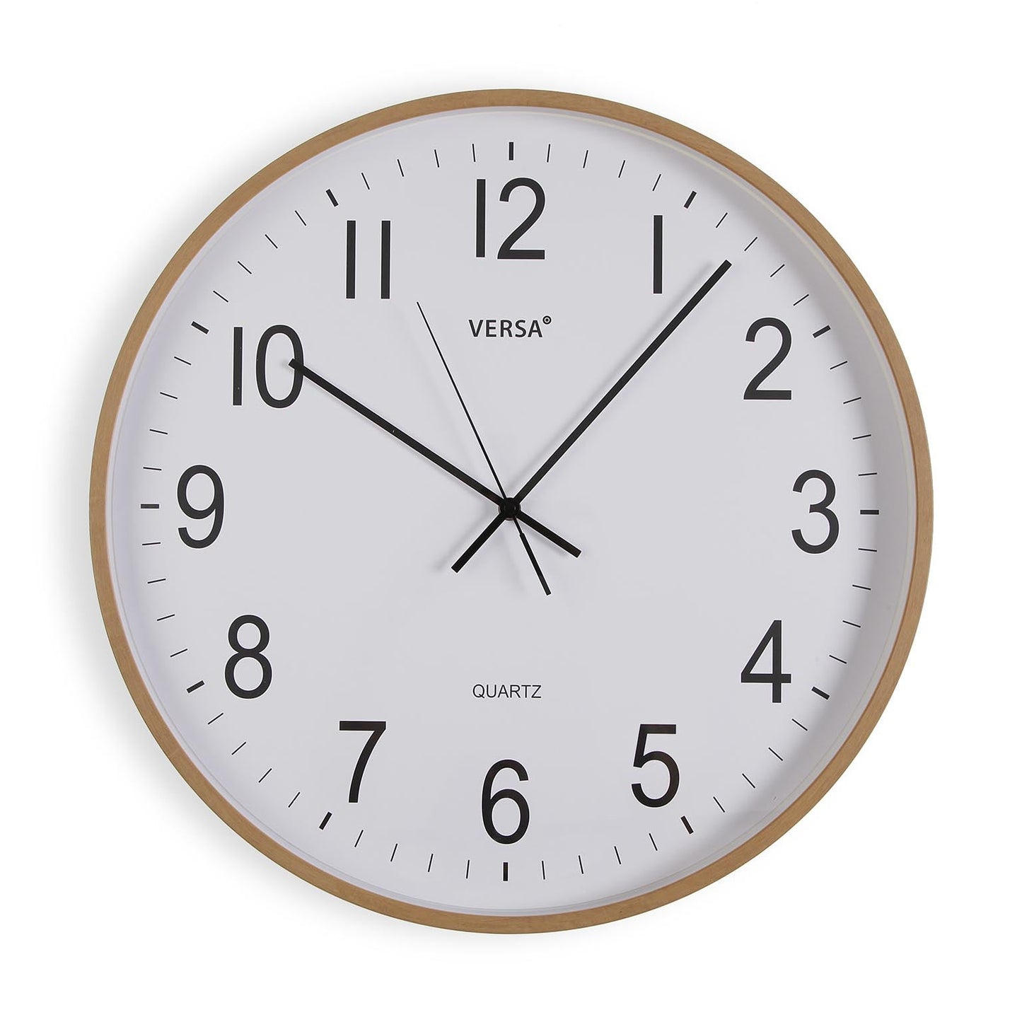 RELOJ PARED MADERA CLARA 50CM Versaotoño