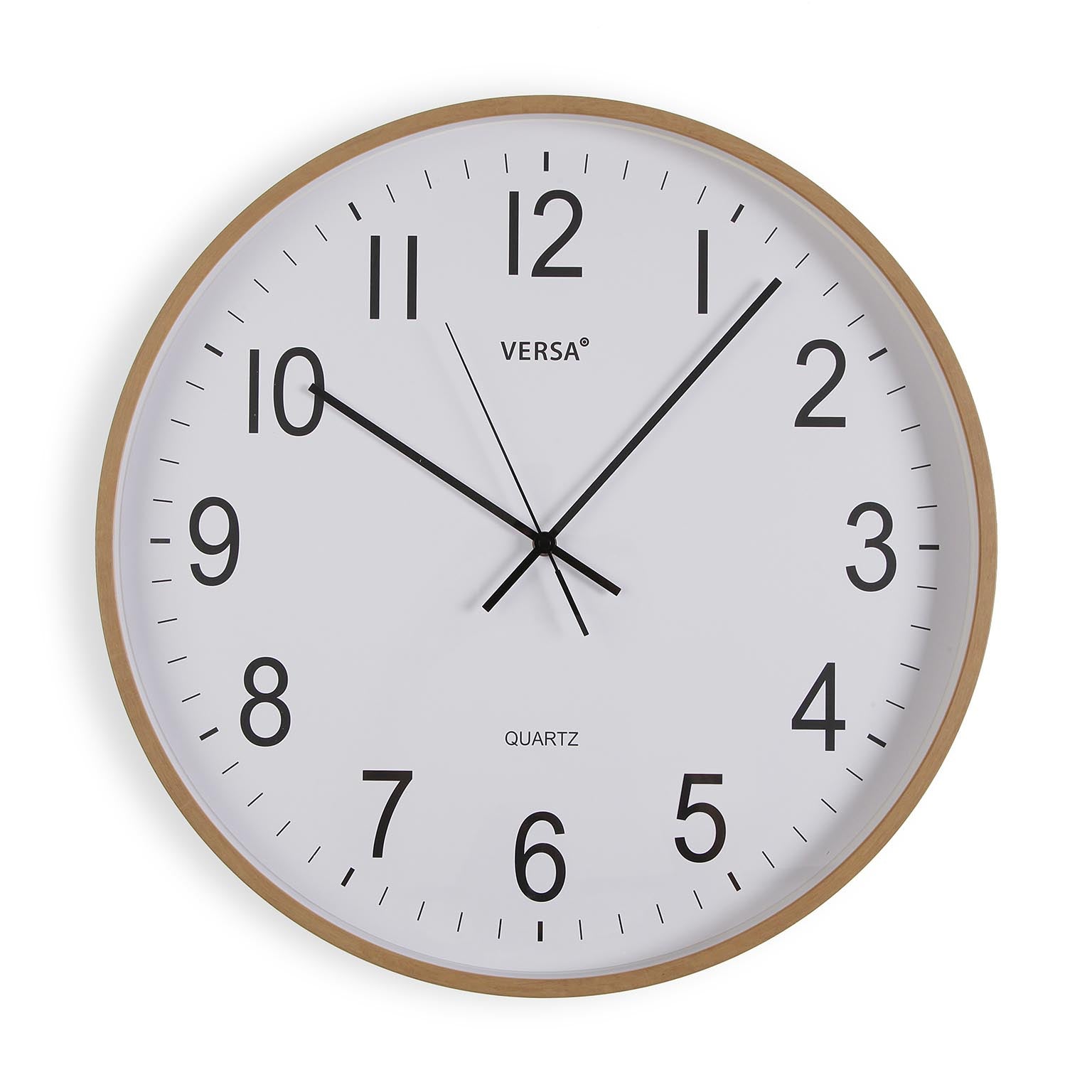RELOJ PARED MADERA CLARA 50CM Versaotoño