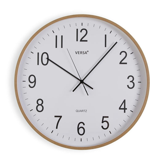 RELOJ PARED MADERA CLARA 50CM Versaotoño