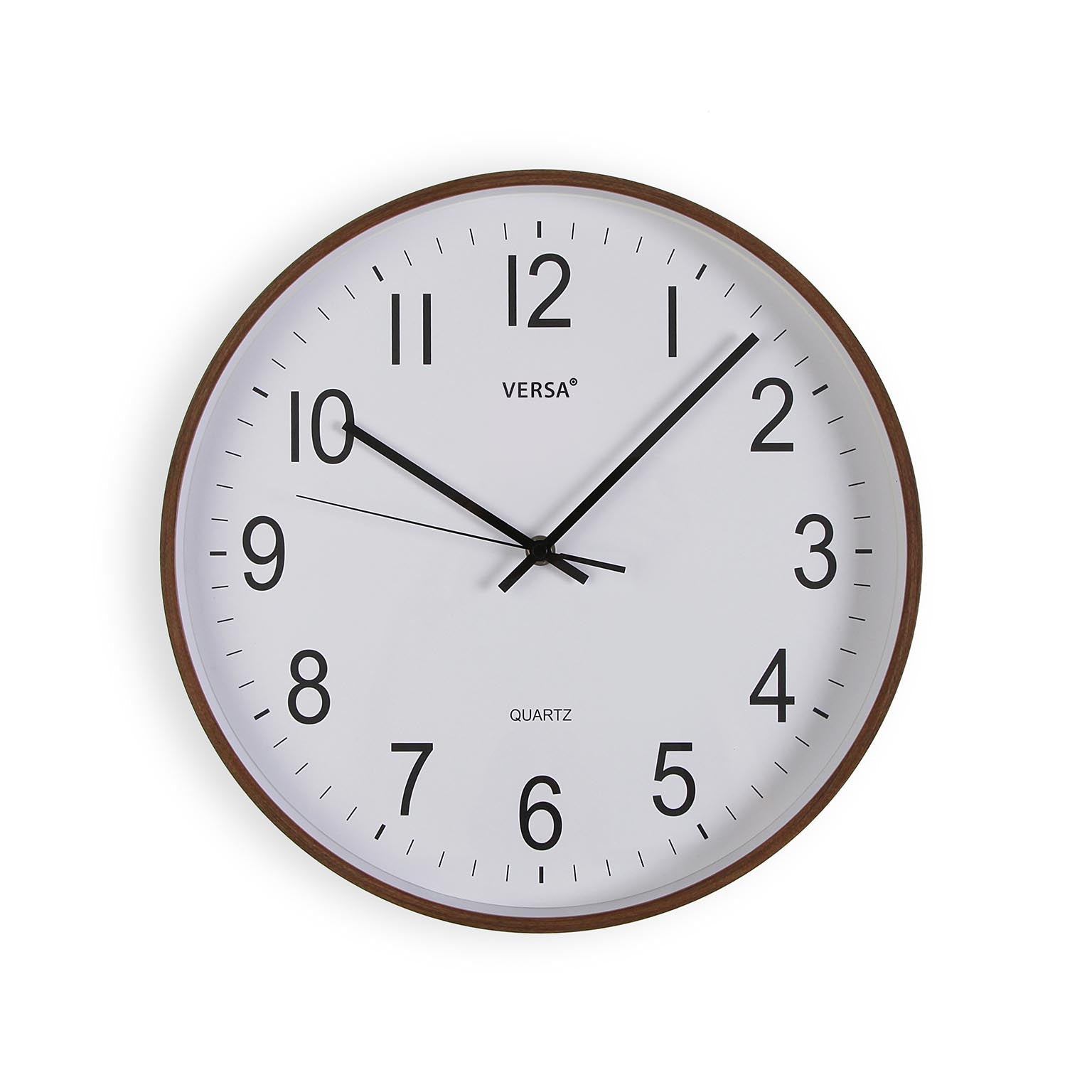 RELOJ PARED MADERA OSCURA 35CM Versaotoño