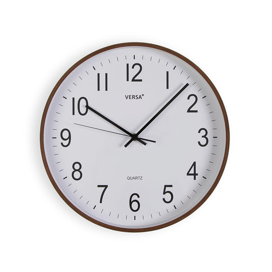 RELOJ PARED MADERA OSCURA 35CM Versaotoño