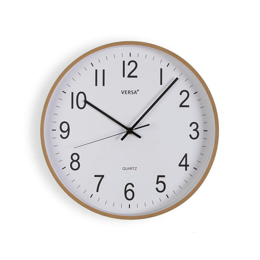 RELOJ PARED MADERA CLARA 35CM Versaotoño