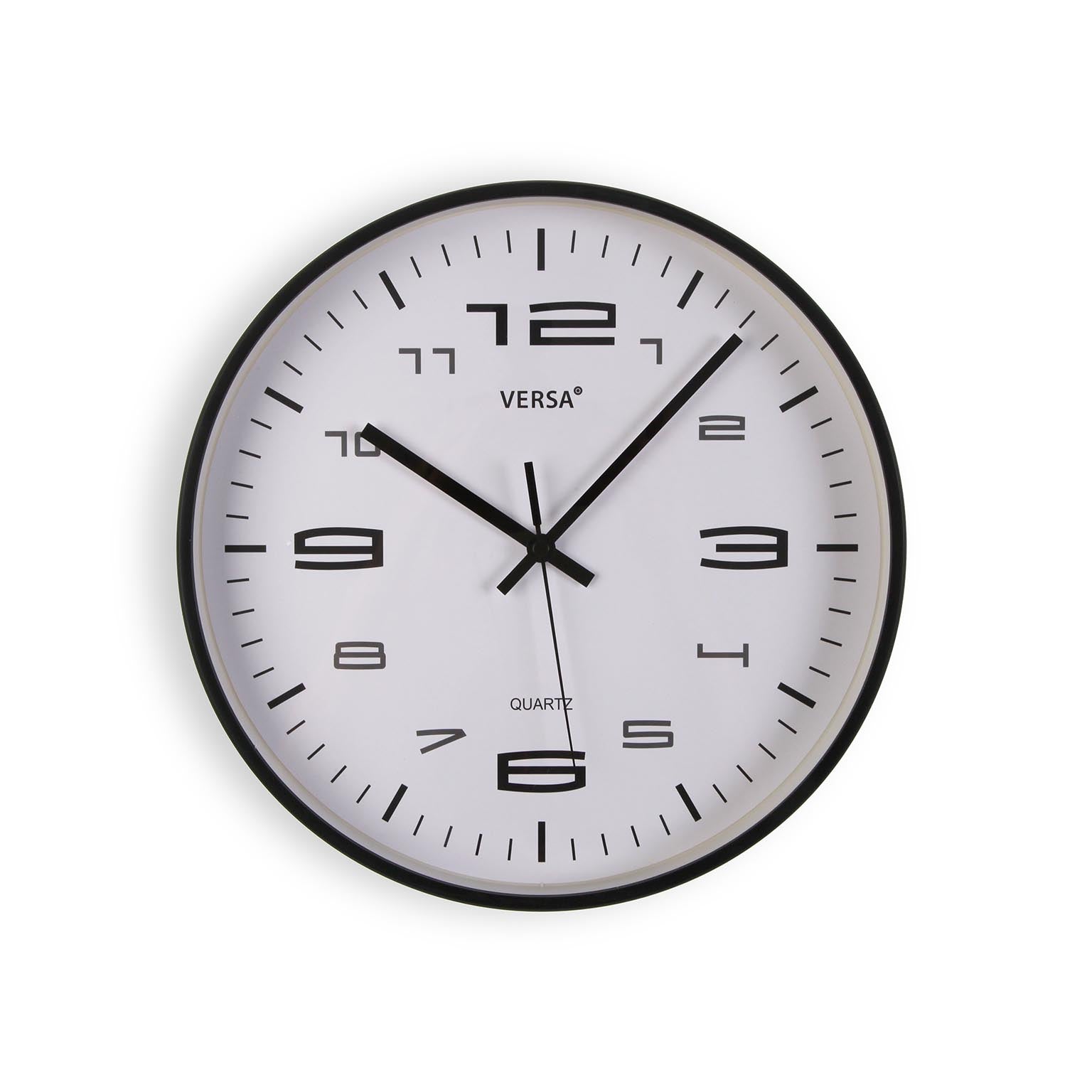 RELOJ DE PARED NEGRO 25CM Versaotoño