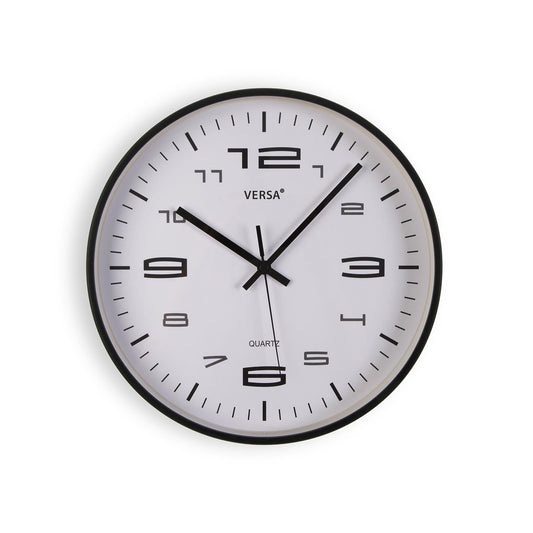 RELOJ DE PARED NEGRO 25CM Versaotoño
