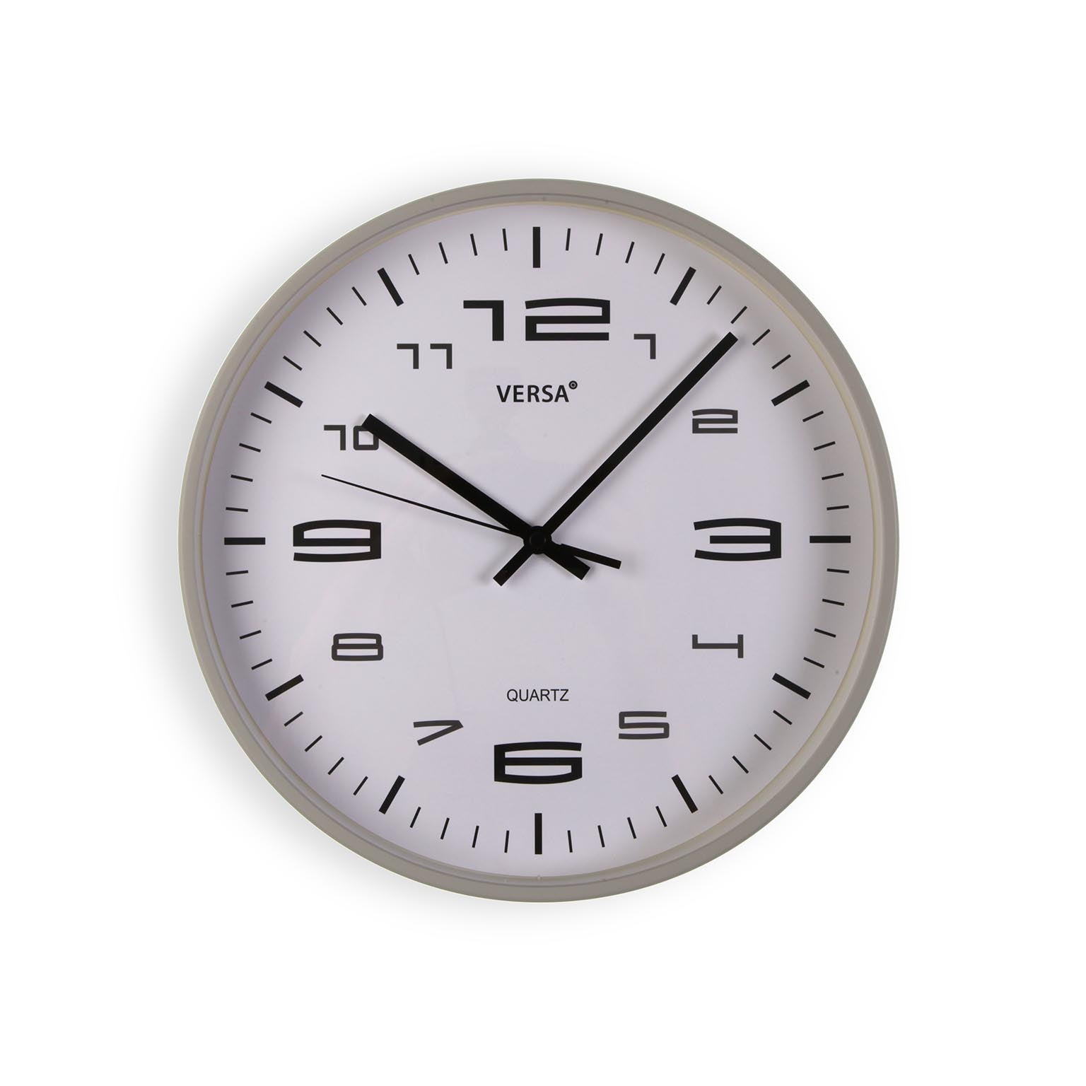 RELOJ DE PARED GRIS CLARO 25CM Versaotoño