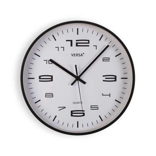 RELOJ DE PARED NEGRO 30CM Versaotoño
