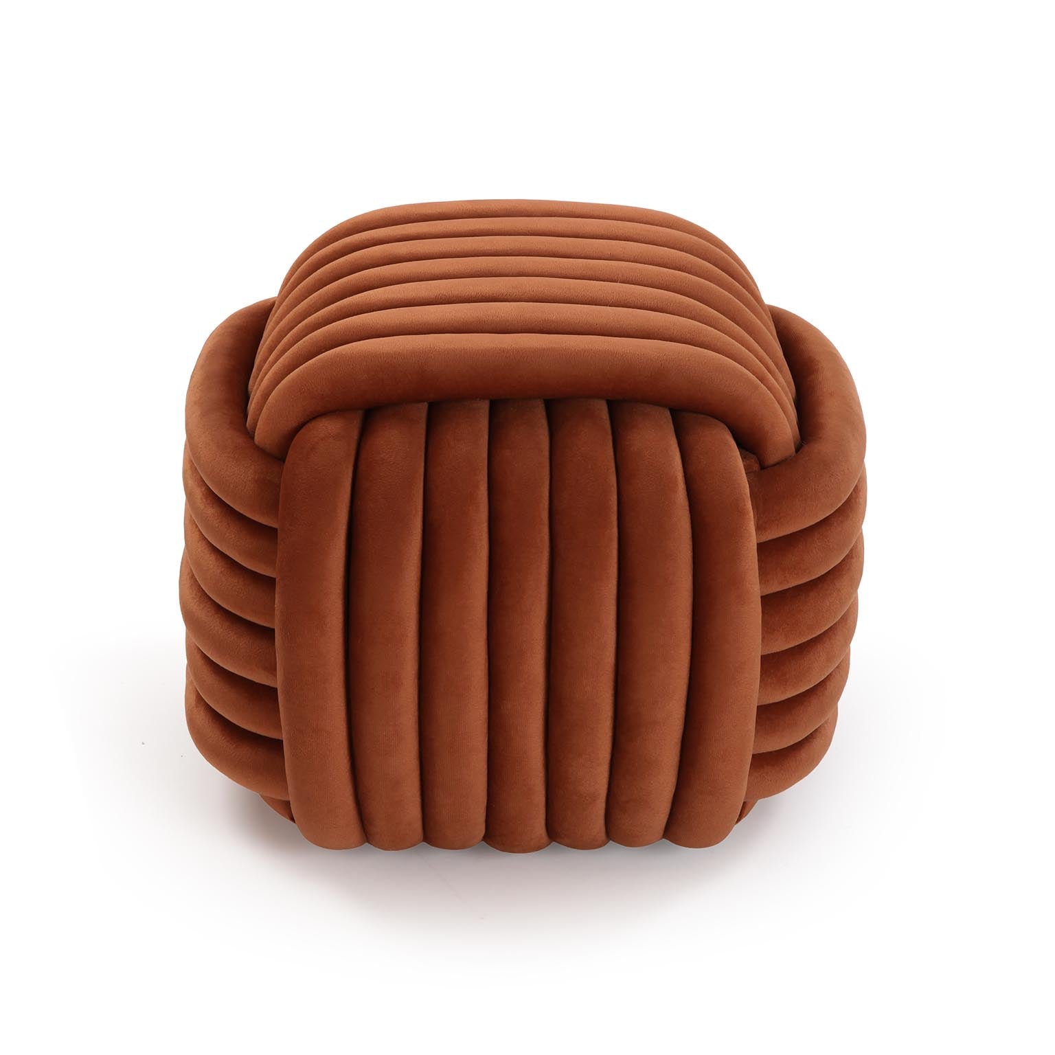 PUF CUADRADO MARRON KNOT VERSA FEBRERO