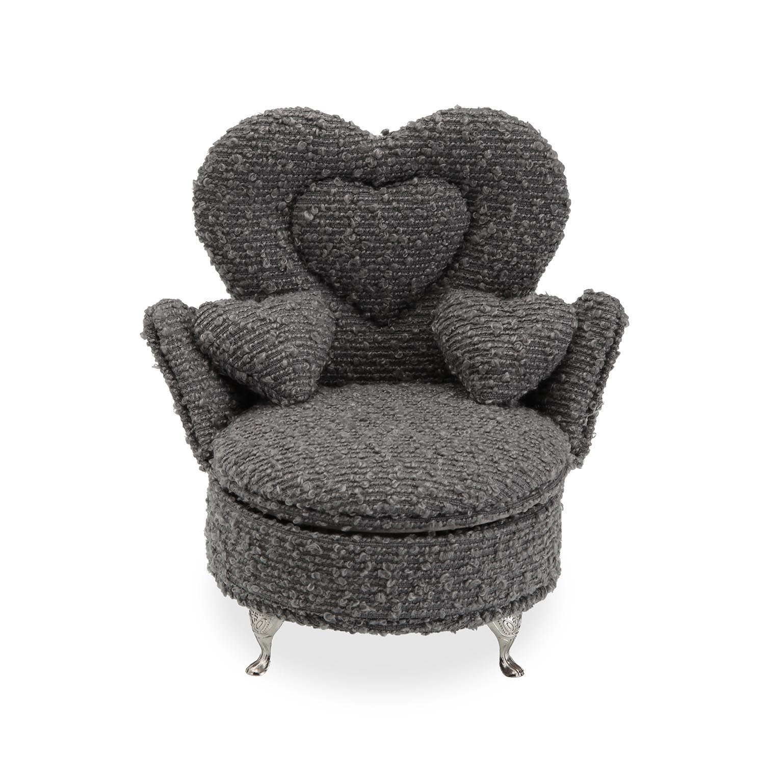 JOYERO GRIS OSCURO EN FORMA DE SILLON Versaotoño