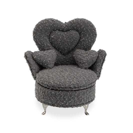 JOYERO GRIS OSCURO EN FORMA DE SILLON Versaotoño