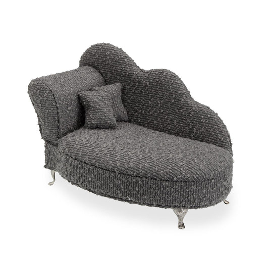 JOYERO GRIS OSCURO EN FORMA DE CHAISE LONGUE Versaotoño
