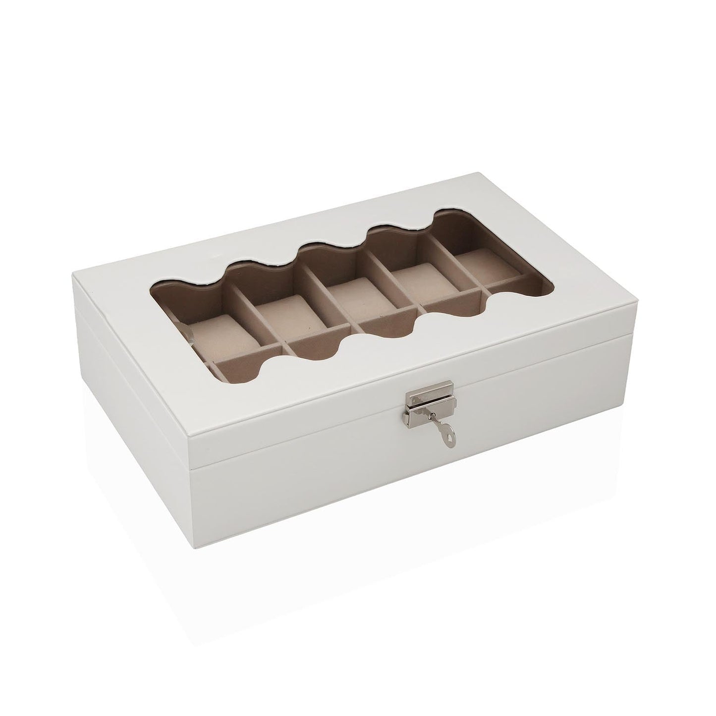 JOYERO PARA 12 RELOJES BLANCO VERSA FEBRERO