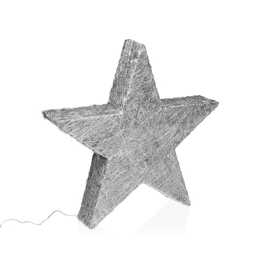 ESTRELLA PLATEADA EN 3D LUMINOSA 30CM Versaotoño