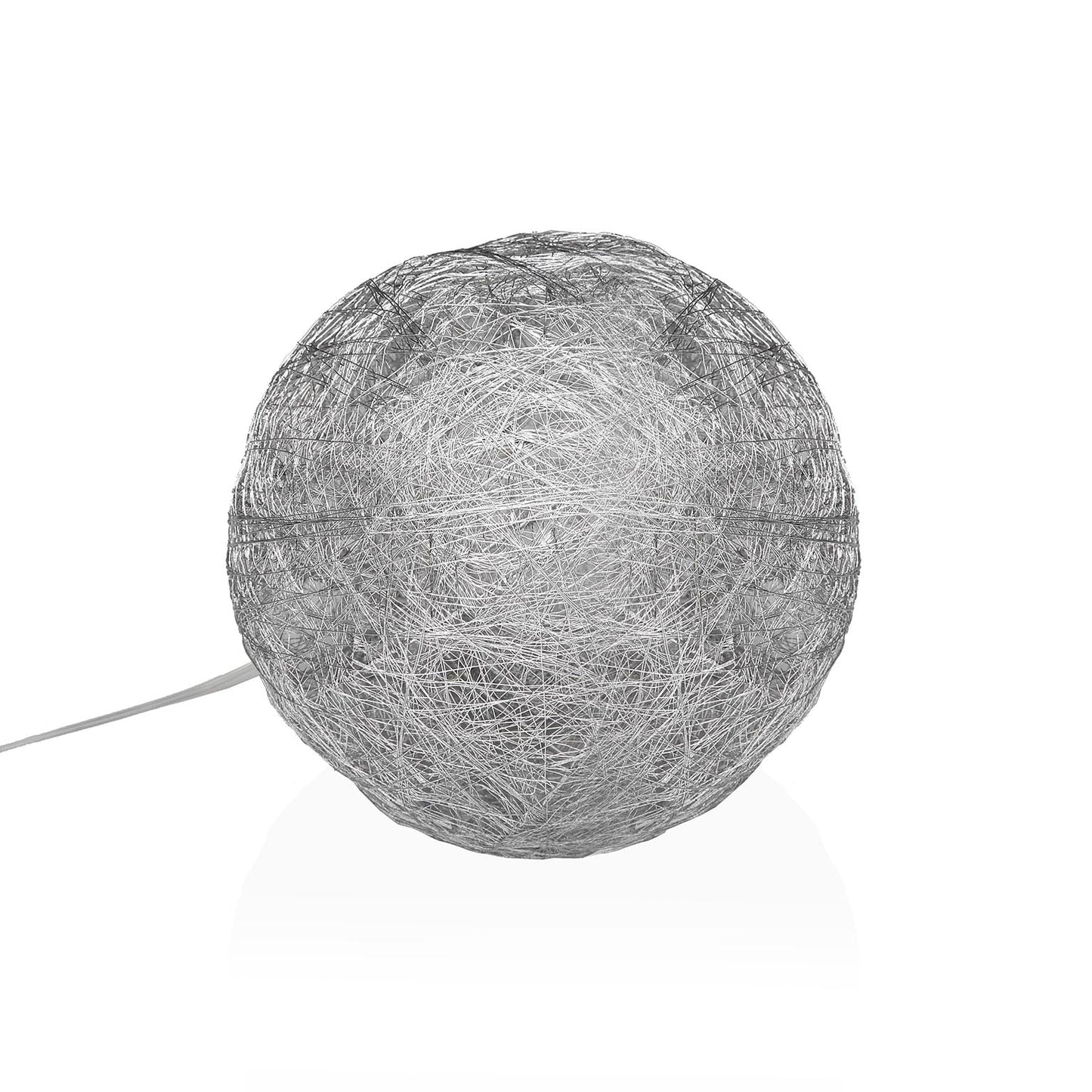 BOLA PLATEADA EN 3D LUMINOSA 15CM Versaotoño