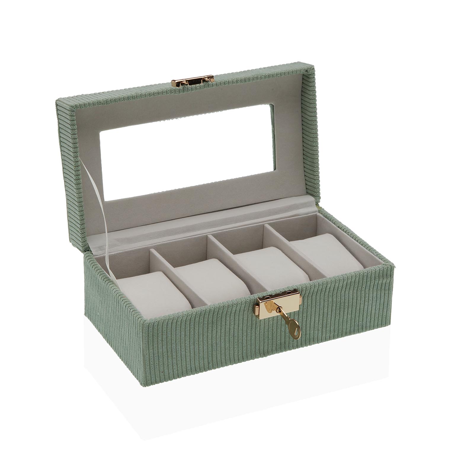 CAJA VERDE PARA 4 RELOJES Versaotoño