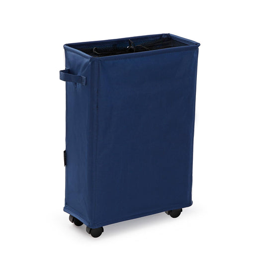 CESTO DE ROPA AZUL MARINO CON CUBIERTA DE MALLA Versaotoño