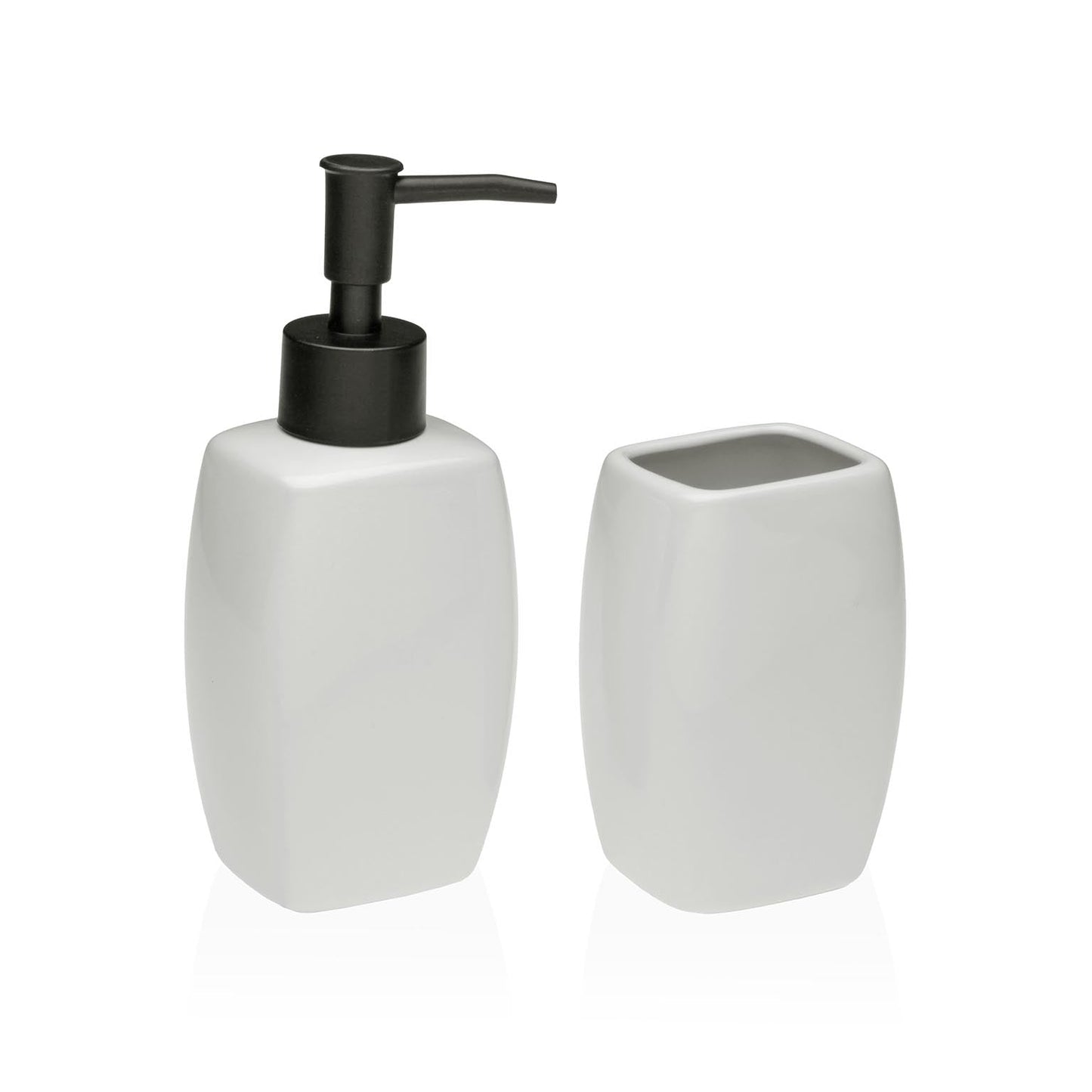 SET JABONERA Y PORTACEPILLOS BLANCO Versaotoño