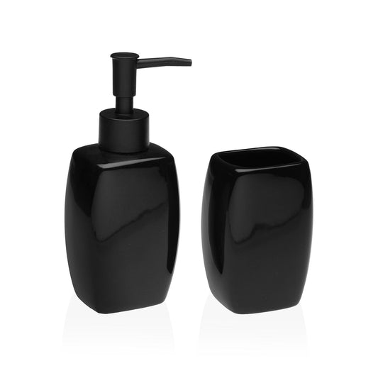 SET JABONERA Y PORTACEPILLOS NEGRO Versaotoño