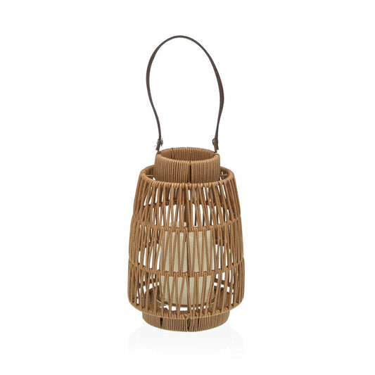 FAROLILLO CON VELA LED 21 CM LUMIA MARRON VERSA 2026 JUNIO